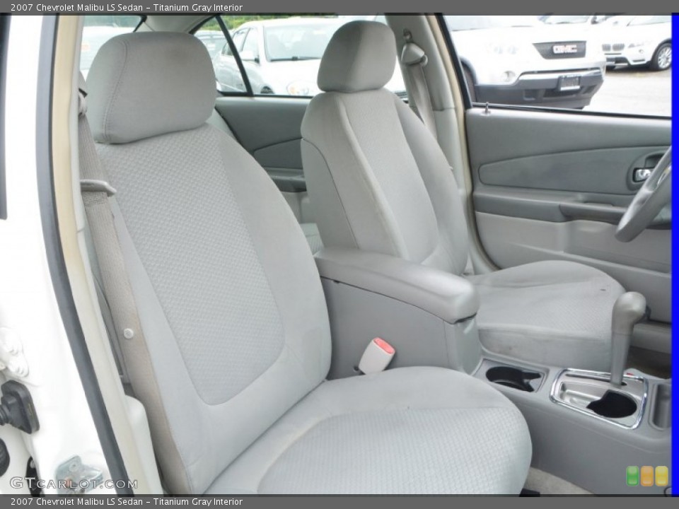 Titanium Gray Interior Front Seat for the 2007 Chevrolet Malibu LS Sedan #107659383