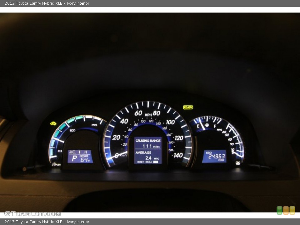 Ivory Interior Gauges for the 2013 Toyota Camry Hybrid XLE #107677036