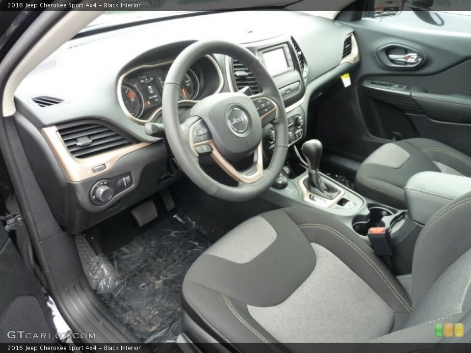 Black Interior Photo for the 2016 Jeep Cherokee Sport 4x4 #107678443