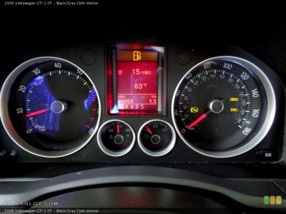 Black/Grey Cloth Interior Gauges for the 2006 Volkswagen GTI 2.0T #107690416