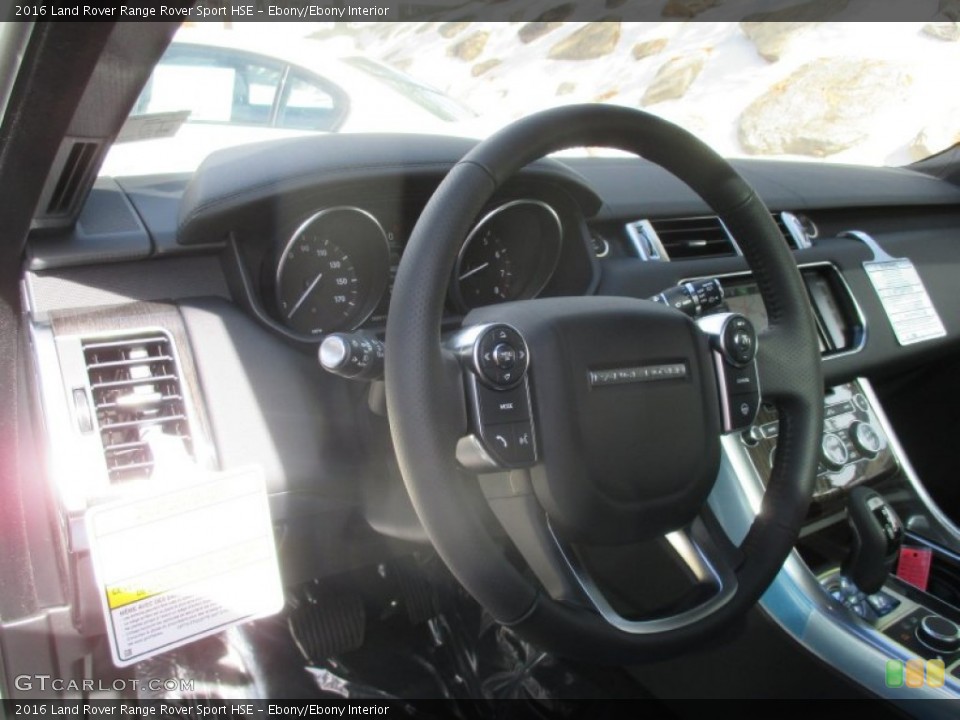Ebony/Ebony Interior Steering Wheel for the 2016 Land Rover Range Rover Sport HSE #107691672