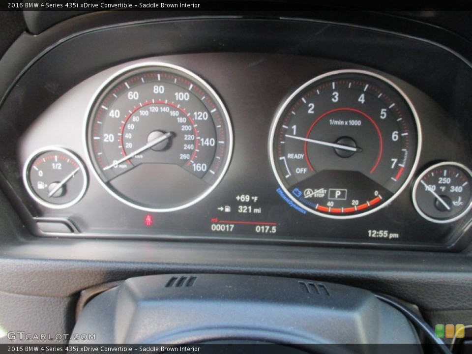 Saddle Brown Interior Gauges for the 2016 BMW 4 Series 435i xDrive Convertible #107694138