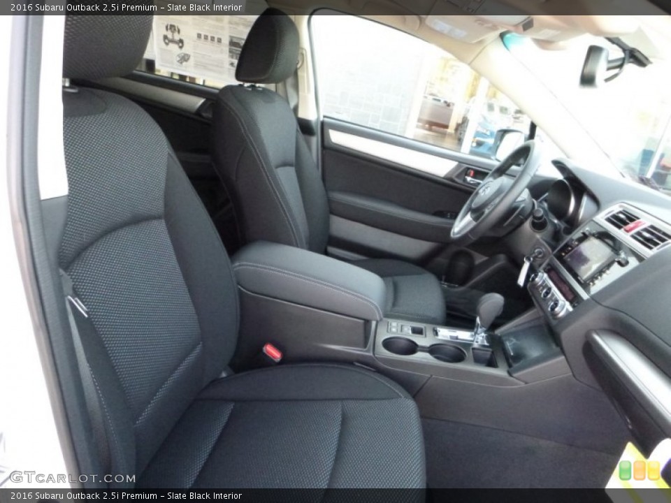 Slate Black Interior Front Seat for the 2016 Subaru Outback 2.5i Premium #107713149