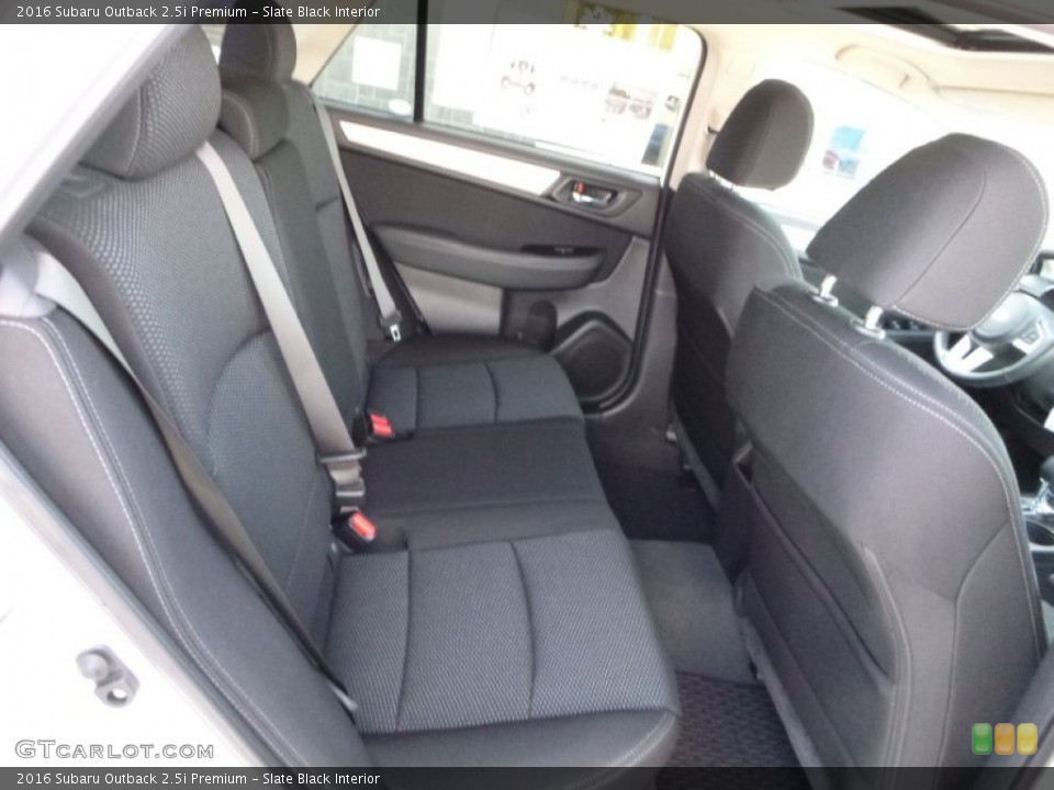 Slate Black Interior Rear Seat for the 2016 Subaru Outback 2.5i Premium #107713176