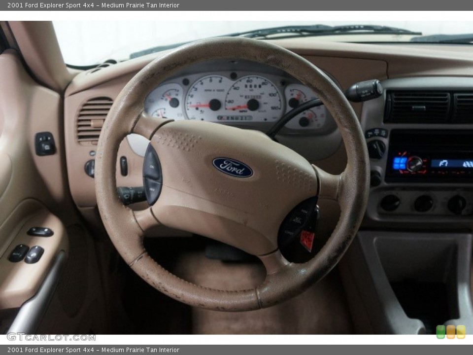 Medium Prairie Tan Interior Steering Wheel for the 2001 Ford Explorer Sport 4x4 #107717796
