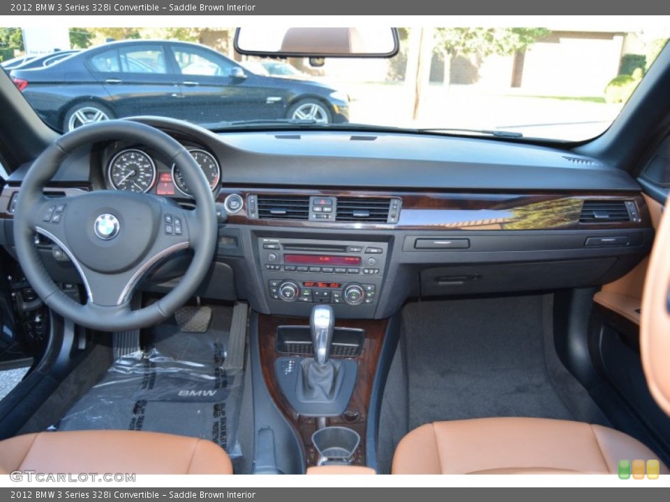 Saddle Brown Interior Dashboard for the 2012 BMW 3 Series 328i Convertible #107732249