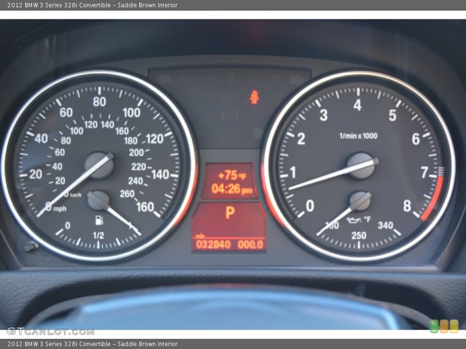 Saddle Brown Interior Gauges for the 2012 BMW 3 Series 328i Convertible #107732588
