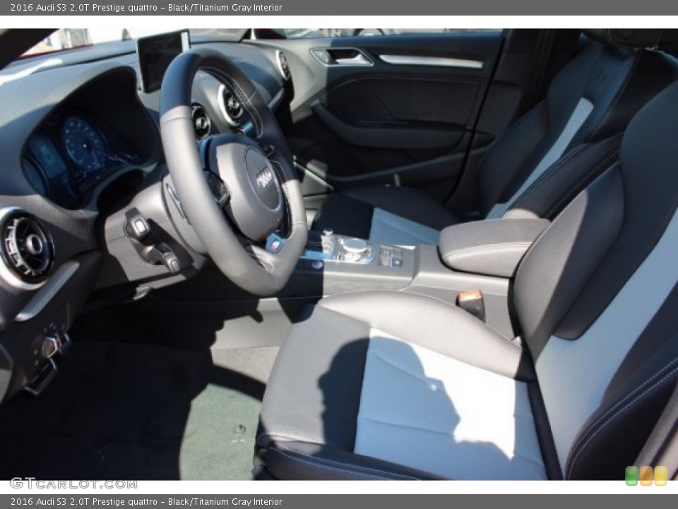 Black/Titanium Gray 2016 Audi S3 Interiors