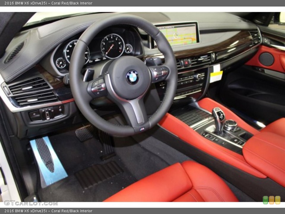 Coral Red/Black Interior Prime Interior for the 2016 BMW X6 xDrive35i #107741803