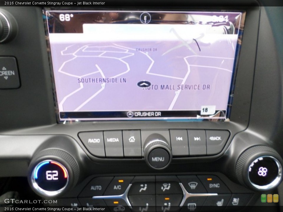 Jet Black Interior Navigation for the 2016 Chevrolet Corvette Stingray Coupe #107742740