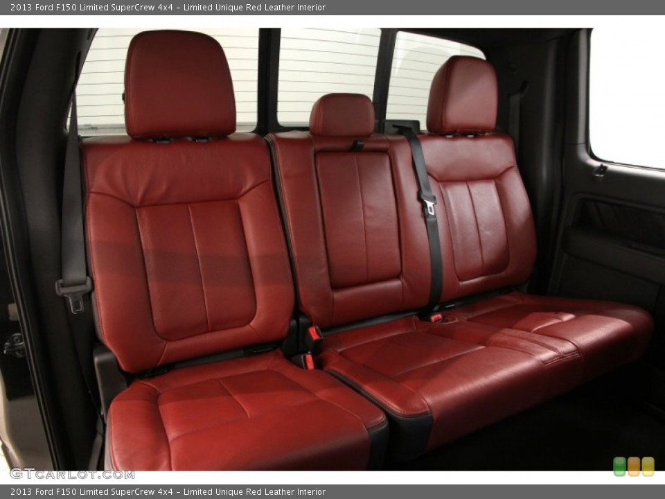 Limited Unique Red Leather Interior Rear Seat for the 2013 Ford F150 Limited SuperCrew 4x4 #107742746