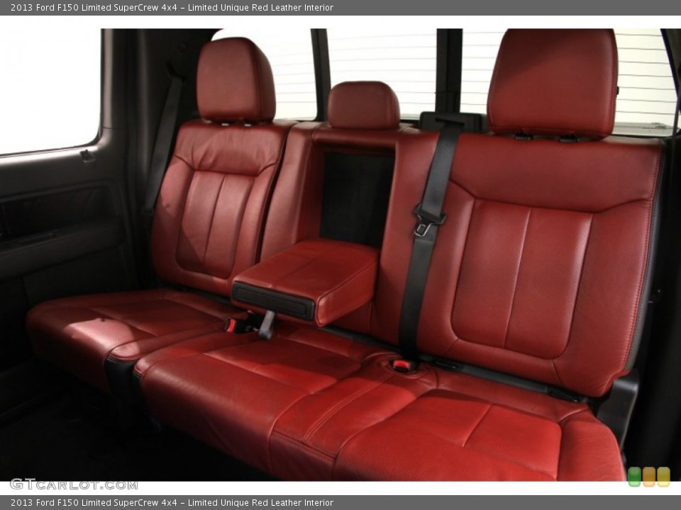 Limited Unique Red Leather Interior Rear Seat for the 2013 Ford F150 Limited SuperCrew 4x4 #107742785
