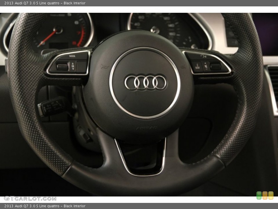 Black Interior Steering Wheel for the 2013 Audi Q7 3.0 S Line quattro #107743415