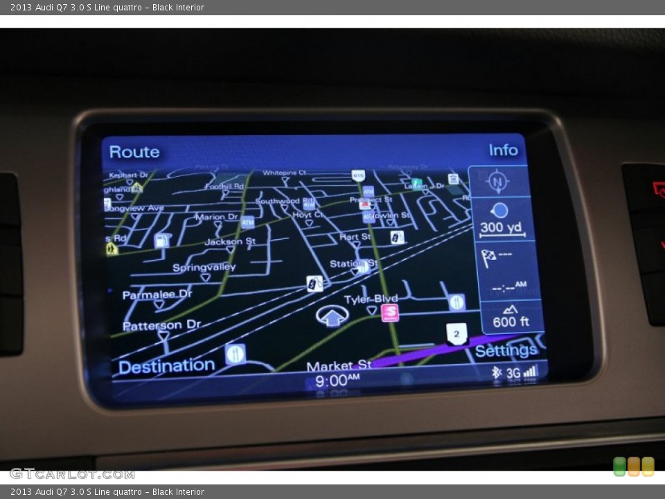 Black Interior Navigation for the 2013 Audi Q7 3.0 S Line quattro #107743509