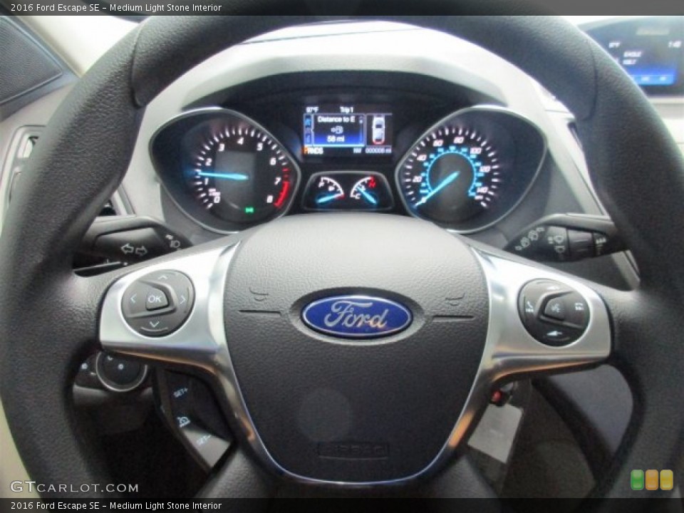 Medium Light Stone Interior Steering Wheel for the 2016 Ford Escape SE #107755370