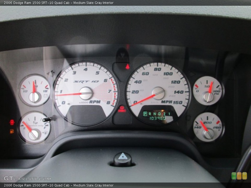 Medium Slate Gray Interior Gauges for the 2006 Dodge Ram 1500 SRT-10 Quad Cab #107757704