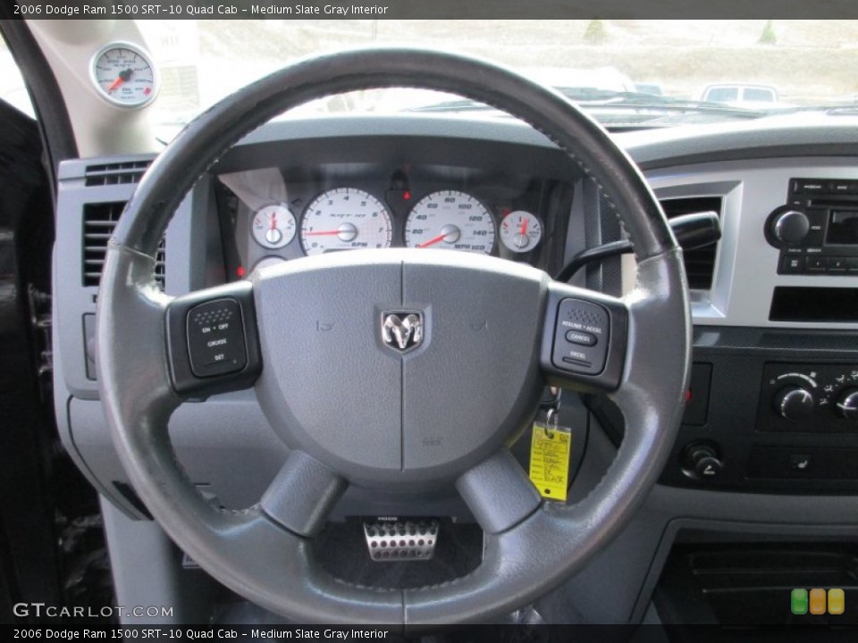 Medium Slate Gray Interior Steering Wheel for the 2006 Dodge Ram 1500 SRT-10 Quad Cab #107757725