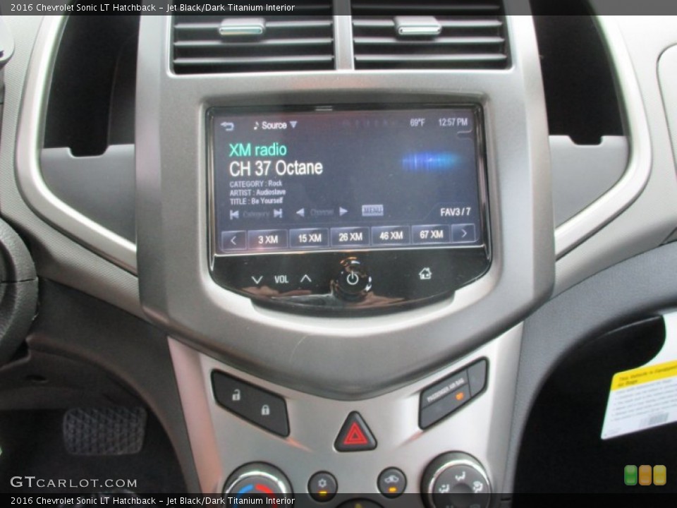 Jet Black/Dark Titanium Interior Controls for the 2016 Chevrolet Sonic LT Hatchback #107758778