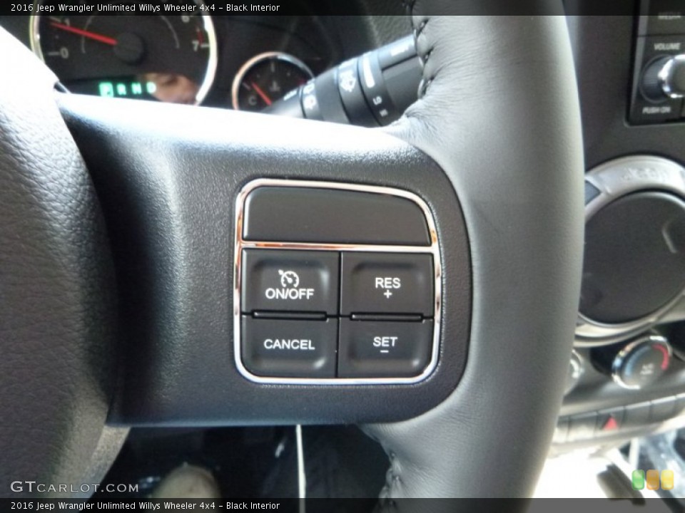 Black Interior Controls for the 2016 Jeep Wrangler Unlimited Willys Wheeler 4x4 #107763641