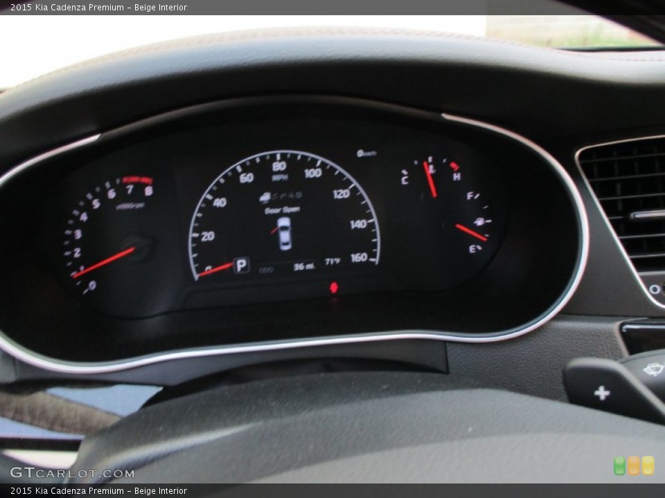 Beige Interior Gauges for the 2015 Kia Cadenza Premium #107764010