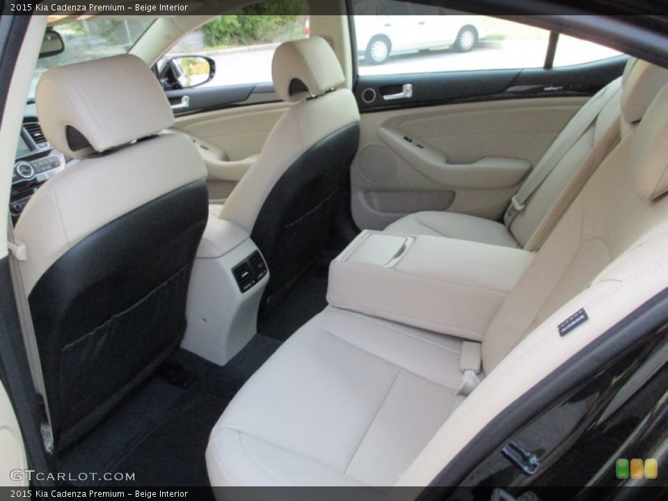 Beige Interior Rear Seat for the 2015 Kia Cadenza Premium #107764034