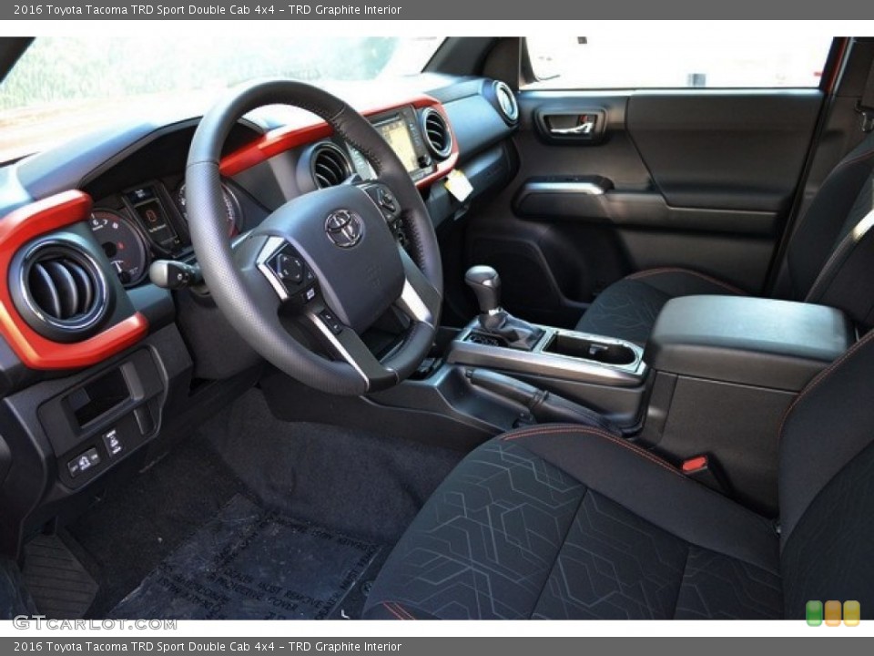 TRD Graphite Interior Photo for the 2016 Toyota Tacoma TRD Sport Double Cab 4x4 #107767403