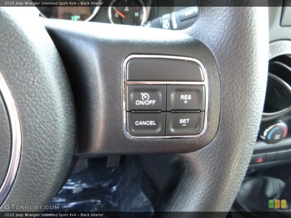 Black Interior Controls for the 2016 Jeep Wrangler Unlimited Sport 4x4 #107768009