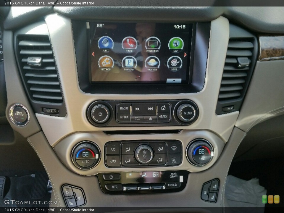 Cocoa/Shale Interior Controls for the 2016 GMC Yukon Denali 4WD #107780309