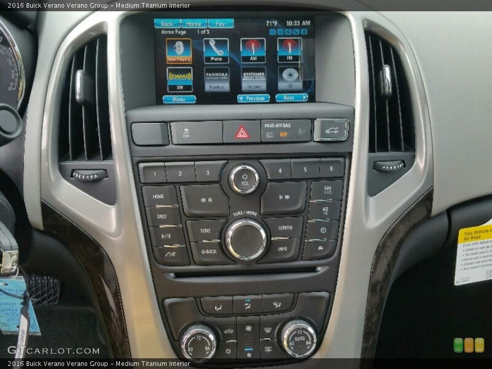 Medium Titanium Interior Controls For The 2016 Buick Verano