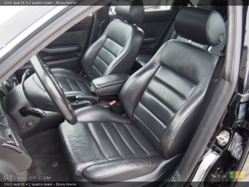 Ebony Interior Front Seat for the 2002 Audi S6 4.2 quattro Avant #107792081