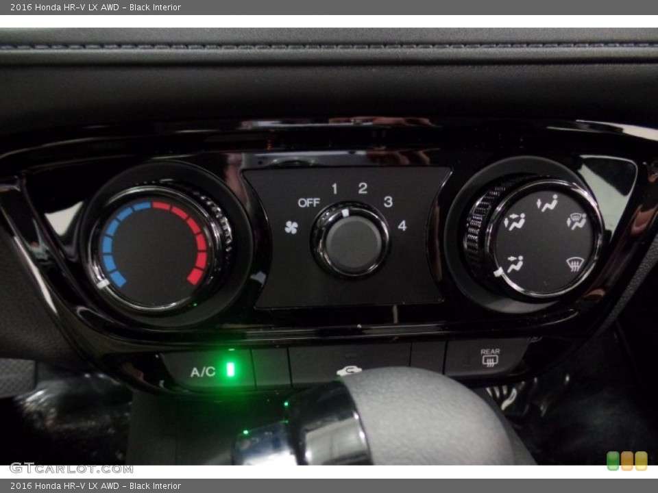 Black Interior Controls for the 2016 Honda HR-V LX AWD #107800252