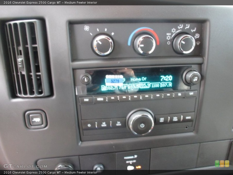 Medium Pewter Interior Controls for the 2016 Chevrolet Express 2500 Cargo WT #107800874