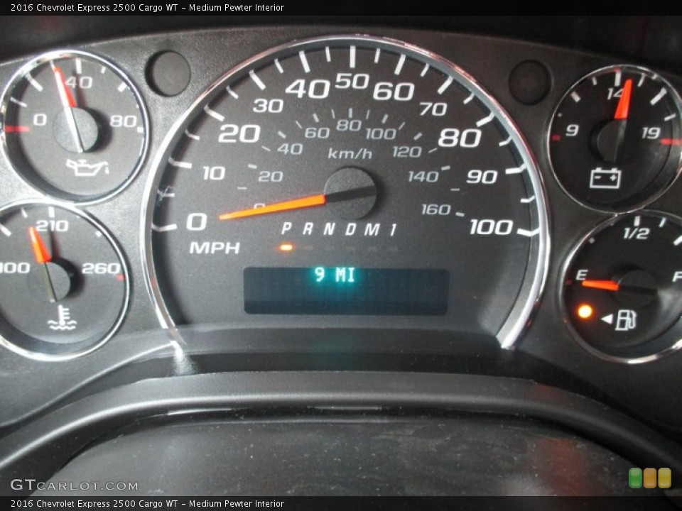Medium Pewter Interior Gauges for the 2016 Chevrolet Express 2500 Cargo WT #107800916