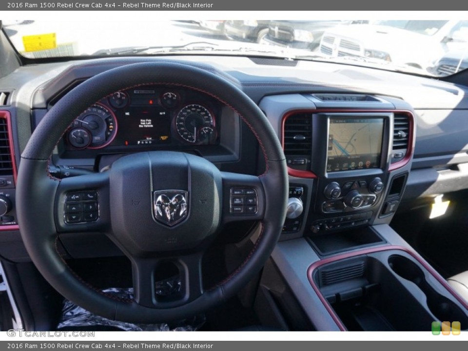 Rebel Theme Red/Black Interior Dashboard for the 2016 Ram 1500 Rebel Crew Cab 4x4 #107801381