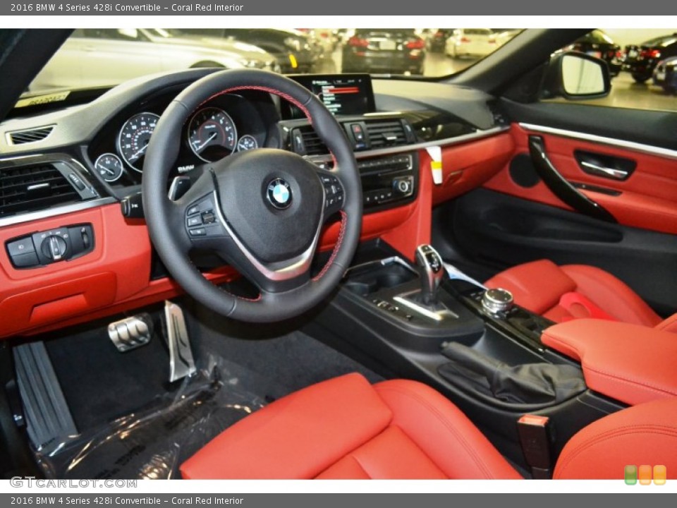 Coral Red Interior Photo for the 2016 BMW 4 Series 428i Convertible #107804048