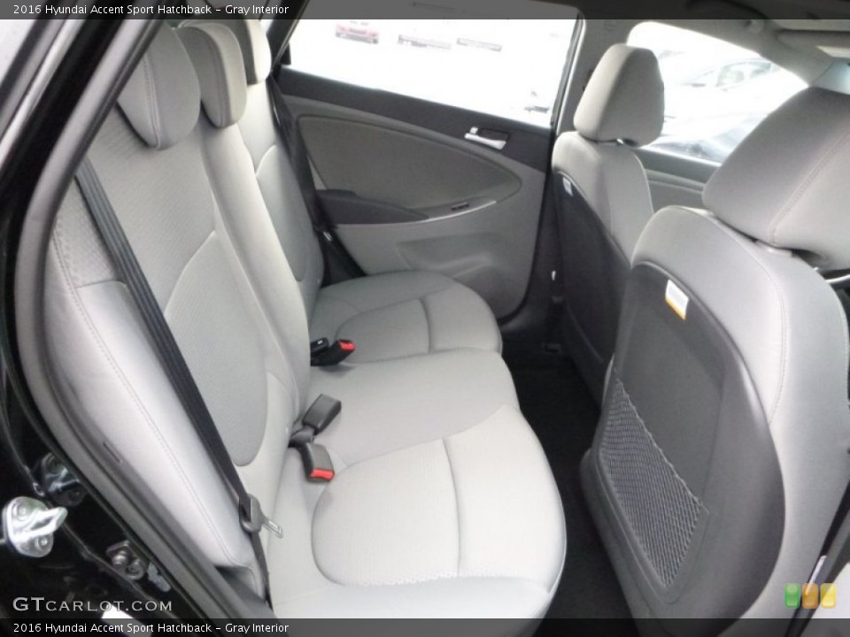 Gray Interior Rear Seat for the 2016 Hyundai Accent Sport Hatchback #107811677