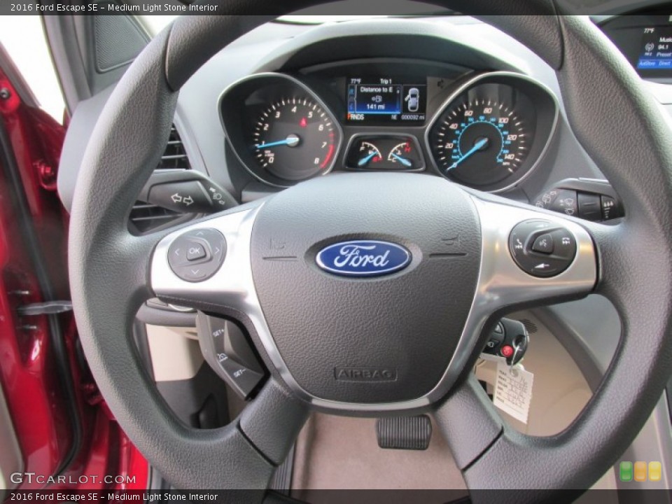 Medium Light Stone Interior Steering Wheel for the 2016 Ford Escape SE #107819132