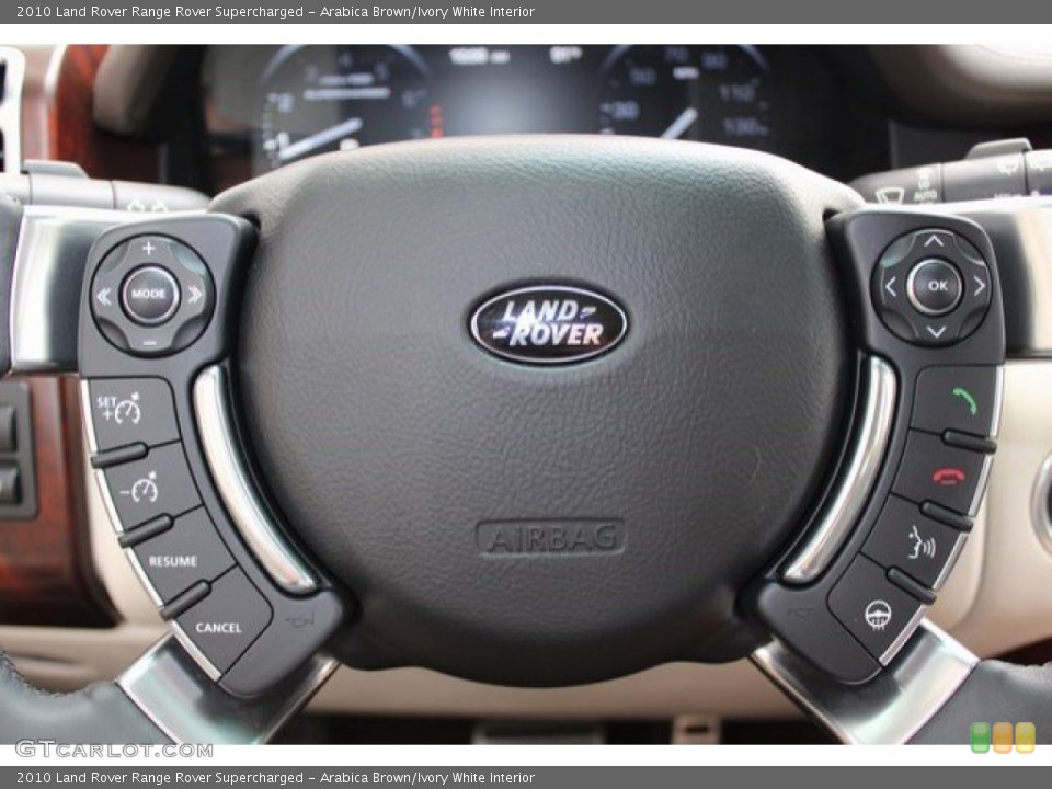 Arabica Brown/Ivory White Interior Steering Wheel for the 2010 Land Rover Range Rover Supercharged #107821301