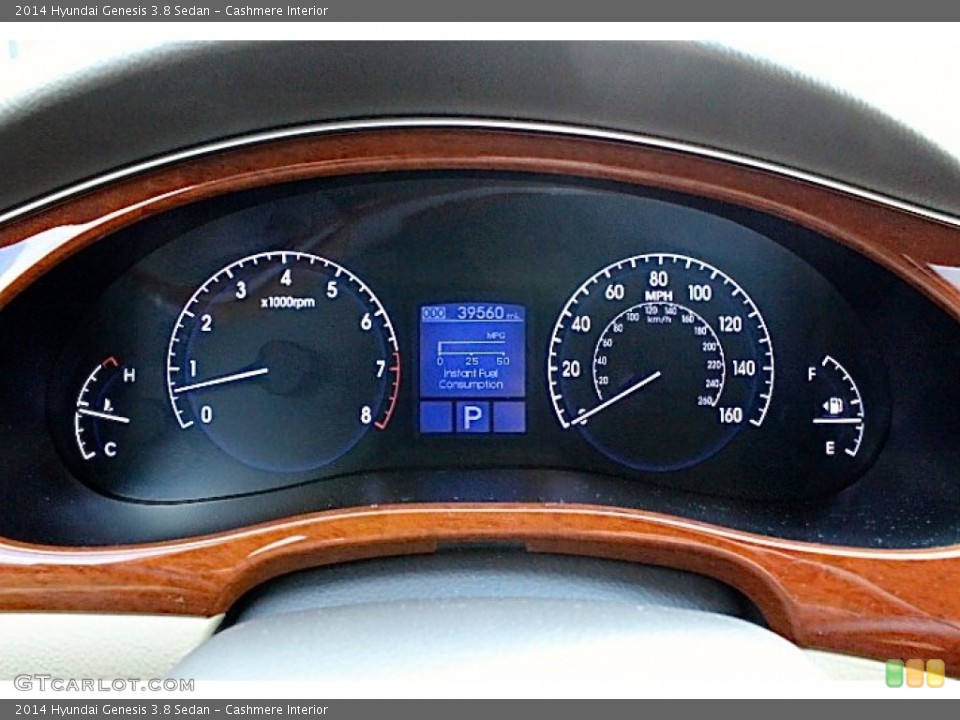 Cashmere Interior Gauges for the 2014 Hyundai Genesis 3.8 Sedan #107833469