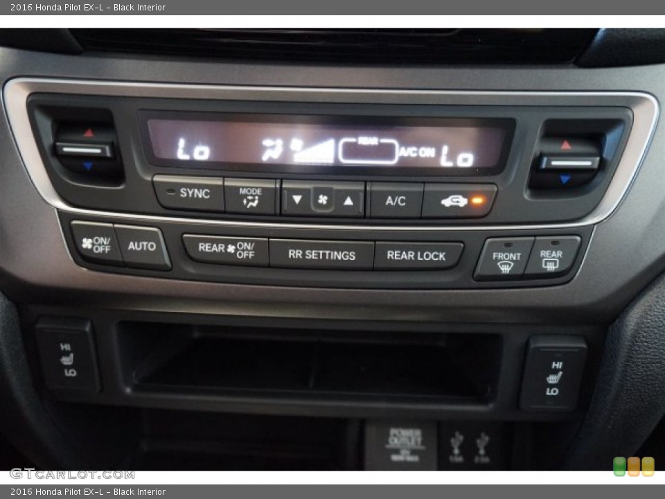 Black Interior Controls for the 2016 Honda Pilot EX-L #107842022