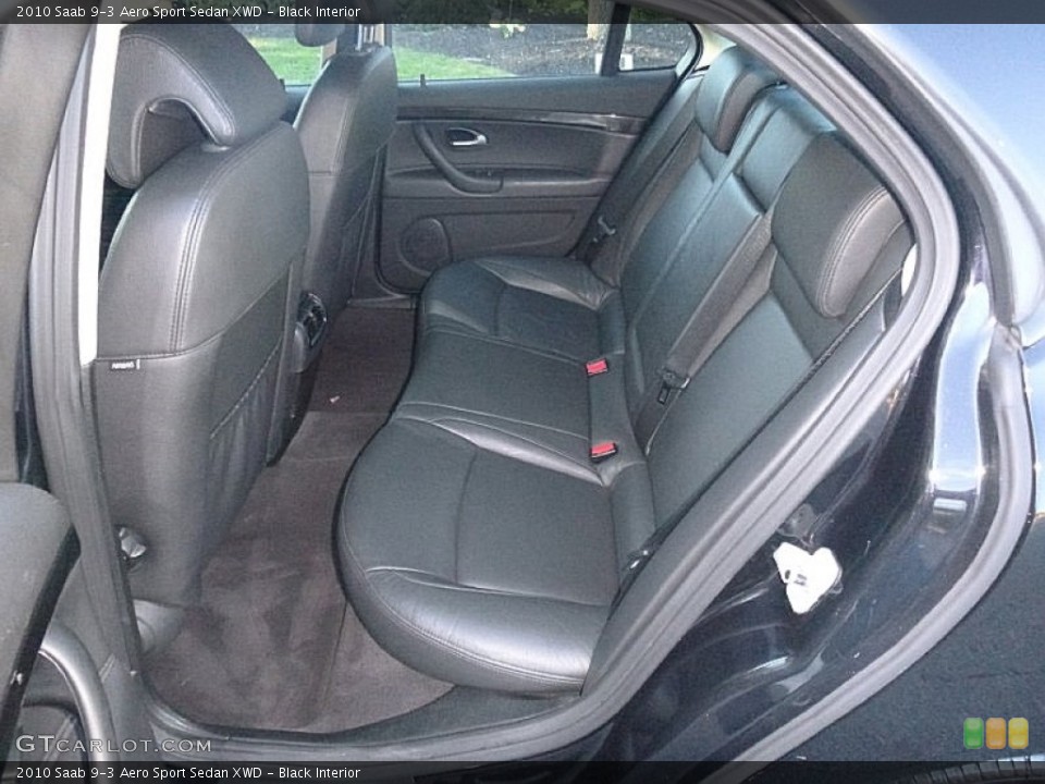 Black Interior Rear Seat for the 2010 Saab 9-3 Aero Sport Sedan XWD #107843817
