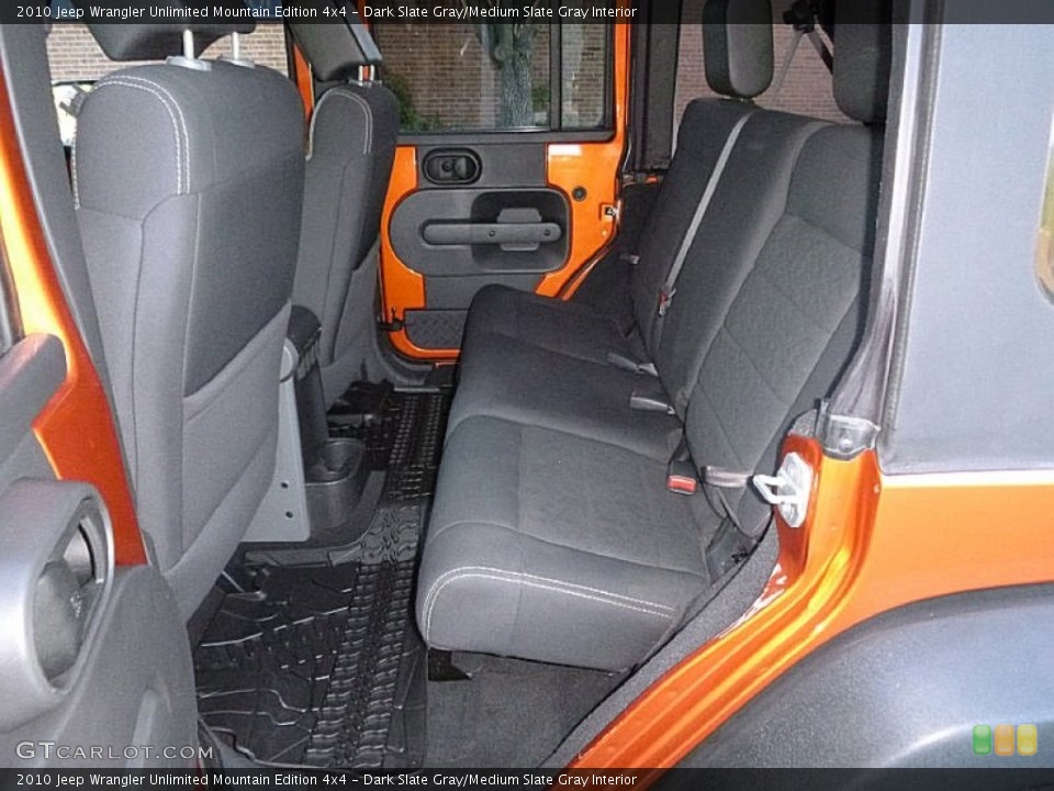 Dark Slate Gray/Medium Slate Gray Interior Rear Seat for the 2010 Jeep Wrangler Unlimited Mountain Edition 4x4 #107844666