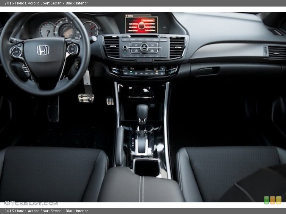 Black Interior Dashboard for the 2016 Honda Accord Sport Sedan #107845131