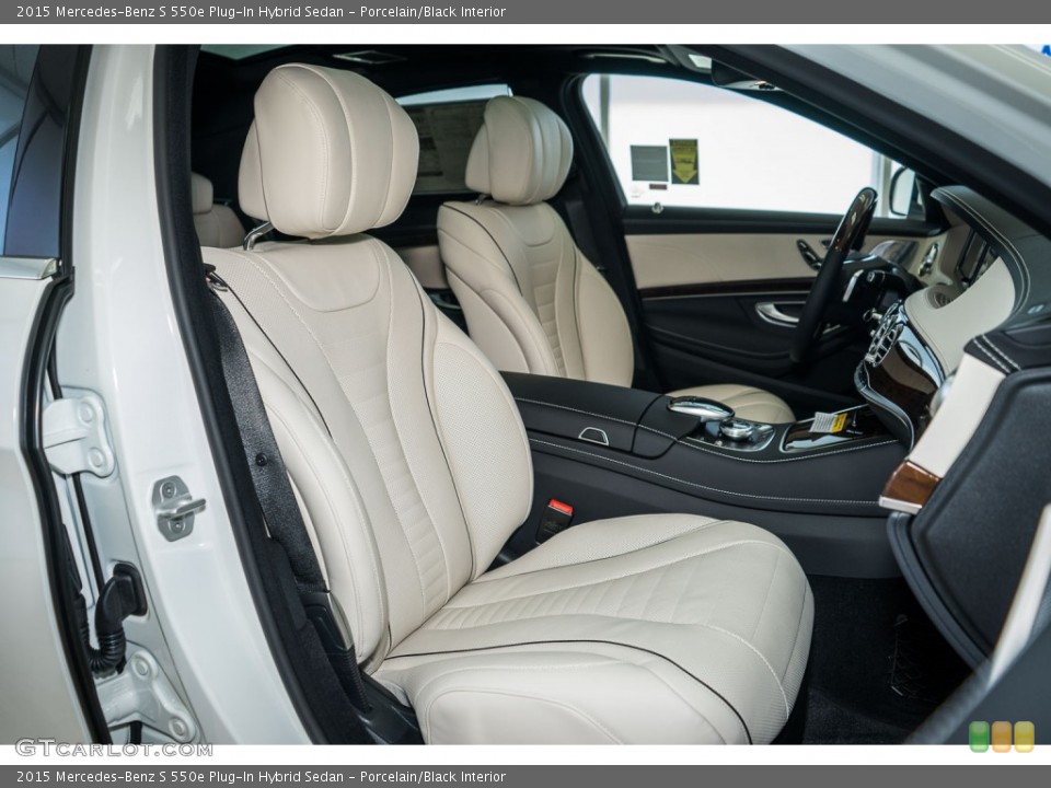 Porcelain/Black Interior Front Seat for the 2015 Mercedes-Benz S 550e Plug-In Hybrid Sedan #107847360