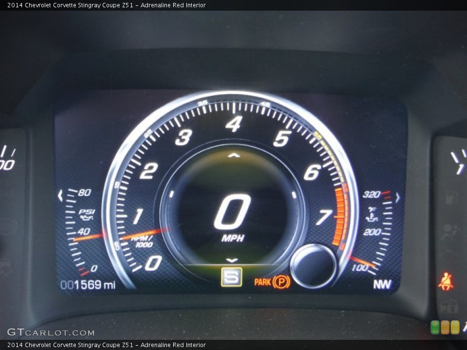Adrenaline Red Interior Gauges for the 2014 Chevrolet Corvette Stingray Coupe Z51 #107852040