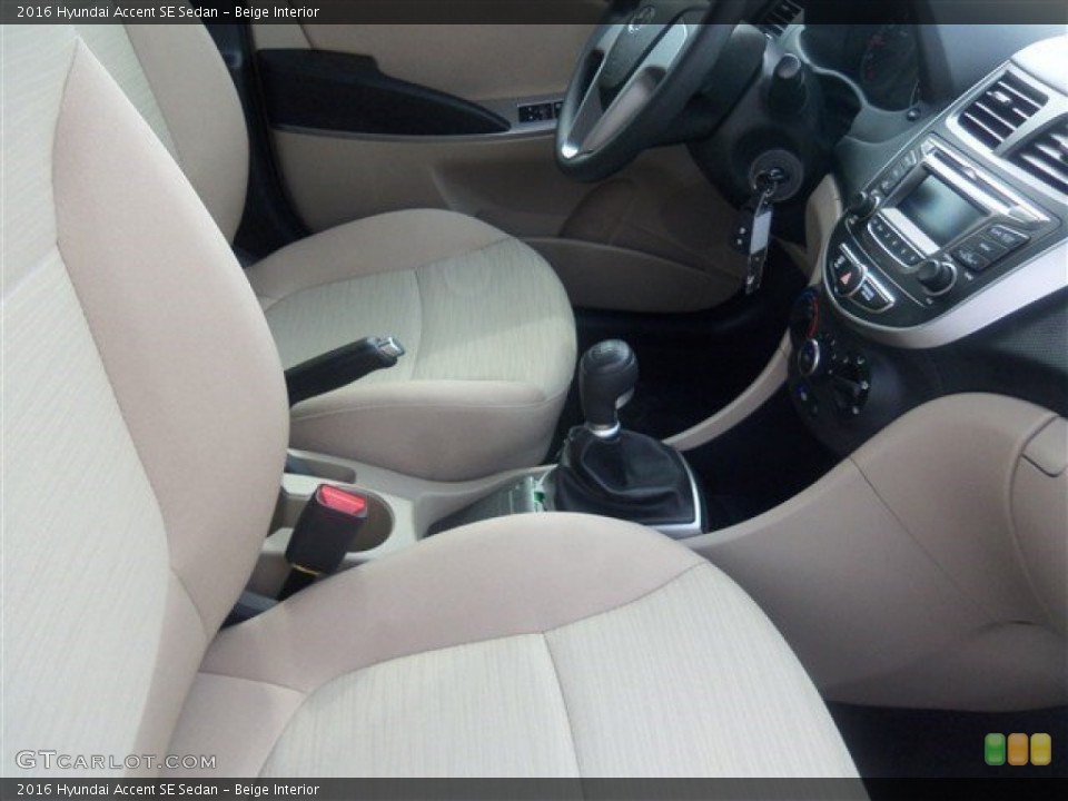 Beige 2016 Hyundai Accent Interiors