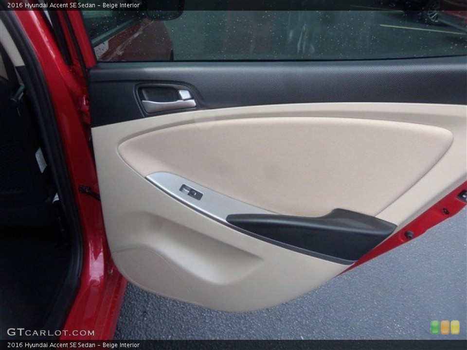 Beige Interior Door Panel for the 2016 Hyundai Accent SE Sedan #107854224
