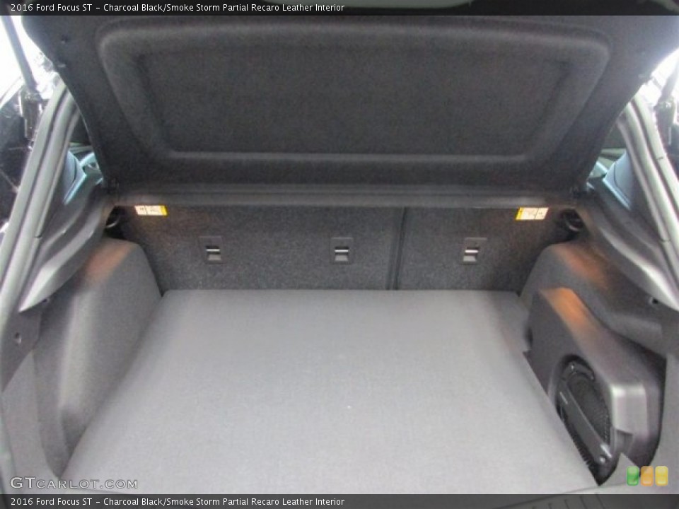 Charcoal Black/Smoke Storm Partial Recaro Leather Interior Trunk for the 2016 Ford Focus ST #107854593