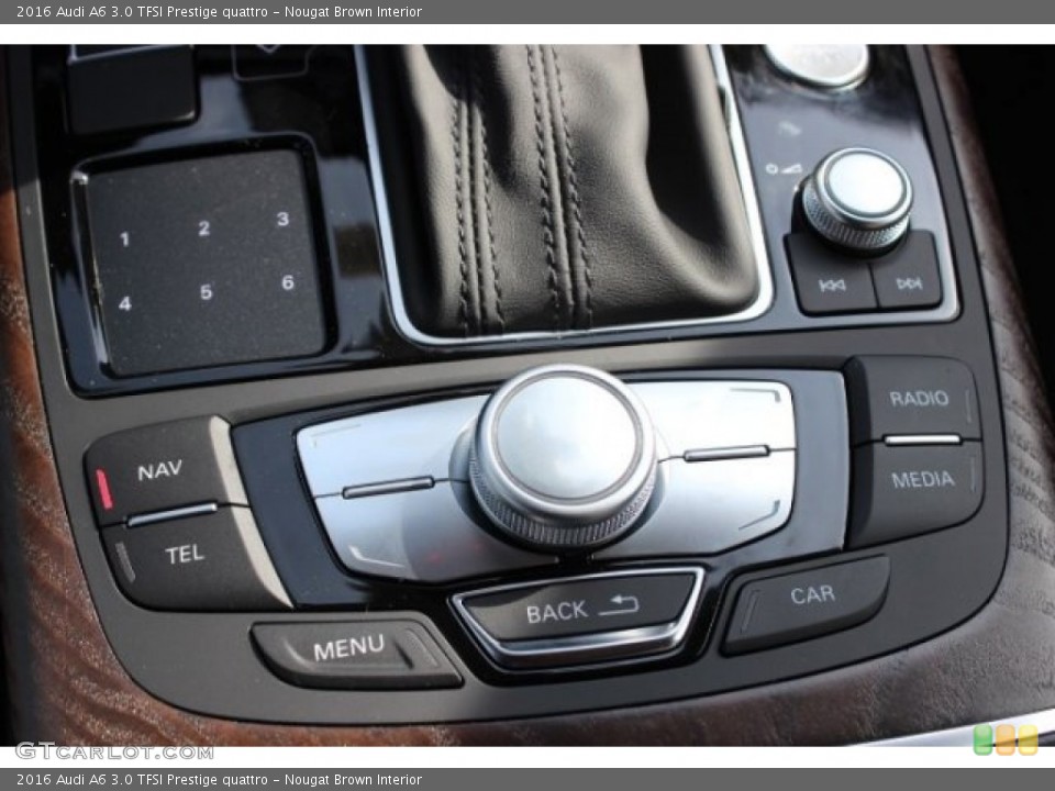 Nougat Brown Interior Controls for the 2016 Audi A6 3.0 TFSI Prestige quattro #107857632