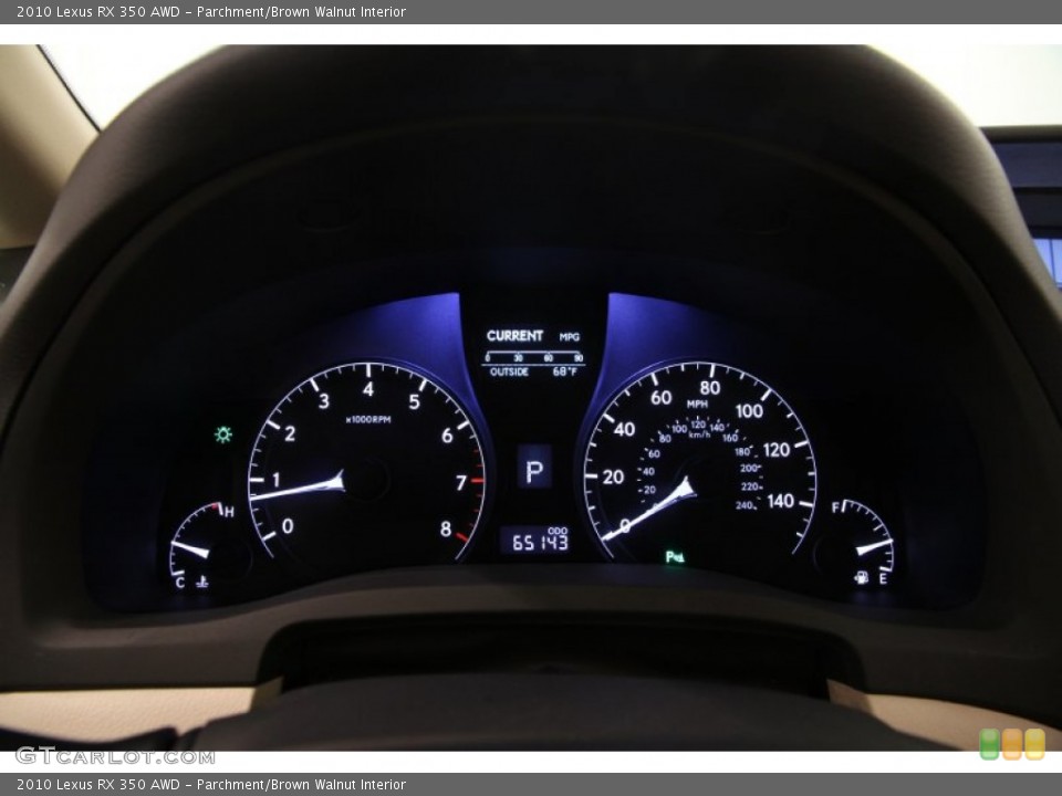 Parchment/Brown Walnut Interior Gauges for the 2010 Lexus RX 350 AWD #107863587